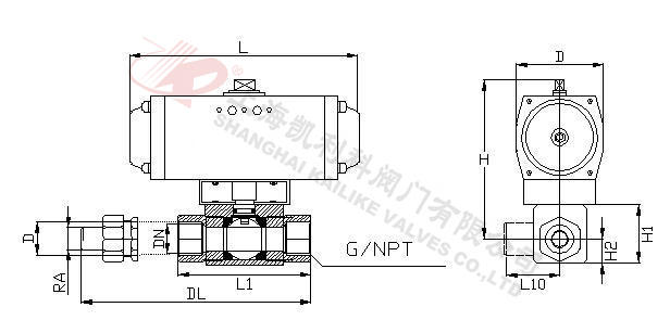 Q611N氣(qi)動(dòng)高(gao)壓球閥結構圖