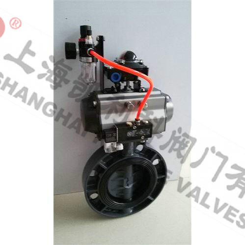 UPVC<font color='red'><font color='red'>氣(qi)動(dòng)</font><font color='red'>蝶閥</font></font>